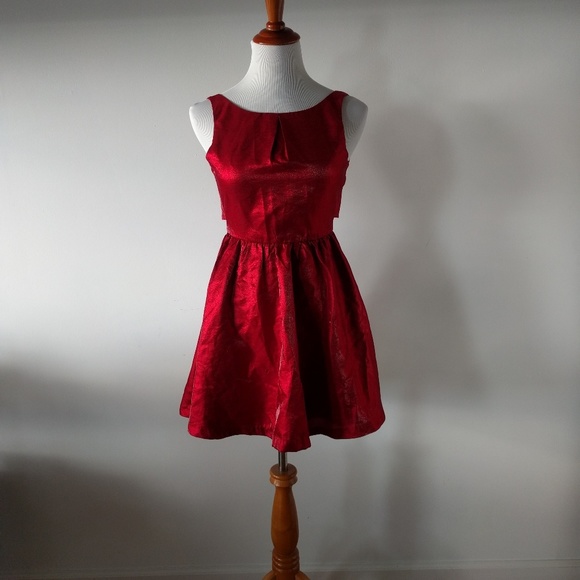 ❎ *Sold* Red Metallic Dress - Picture 1 of 8